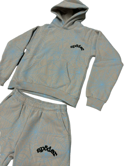 graySuit3 Sp5der AOP Web Set - Heather Grey