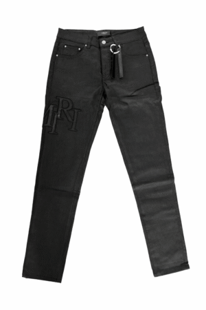 Amiri Waxed Logo Skinny Jeans