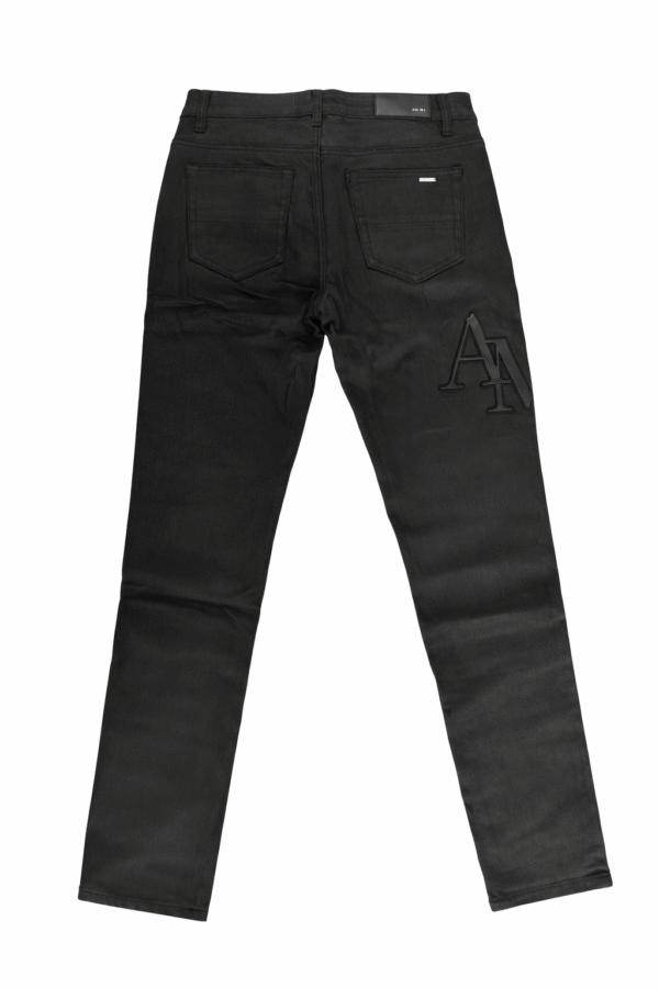 Amiri Waxed Logo Skinny Jeans
