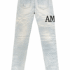 AMIRI Distressed Skinny Jeans - Blue